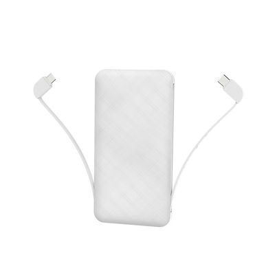 Inbuilt Cable 10000mAh 210g Ultra Slim Power Bank