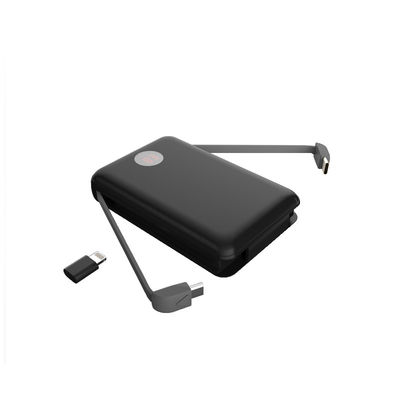 ABS Inbuilt Cable 22.3mm Wired Power Bank