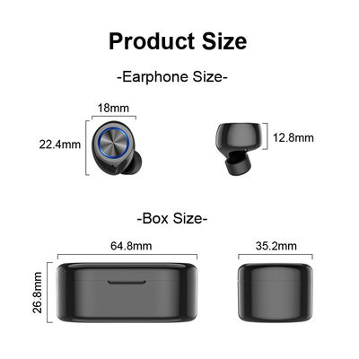Fingerprint Touch TW80 55mAh Sweatproof Bluetooth Earphones