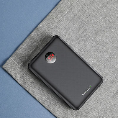 10000mAh 8 Pin Micro USB Inbuilt Cable Power Bank With LCD Display